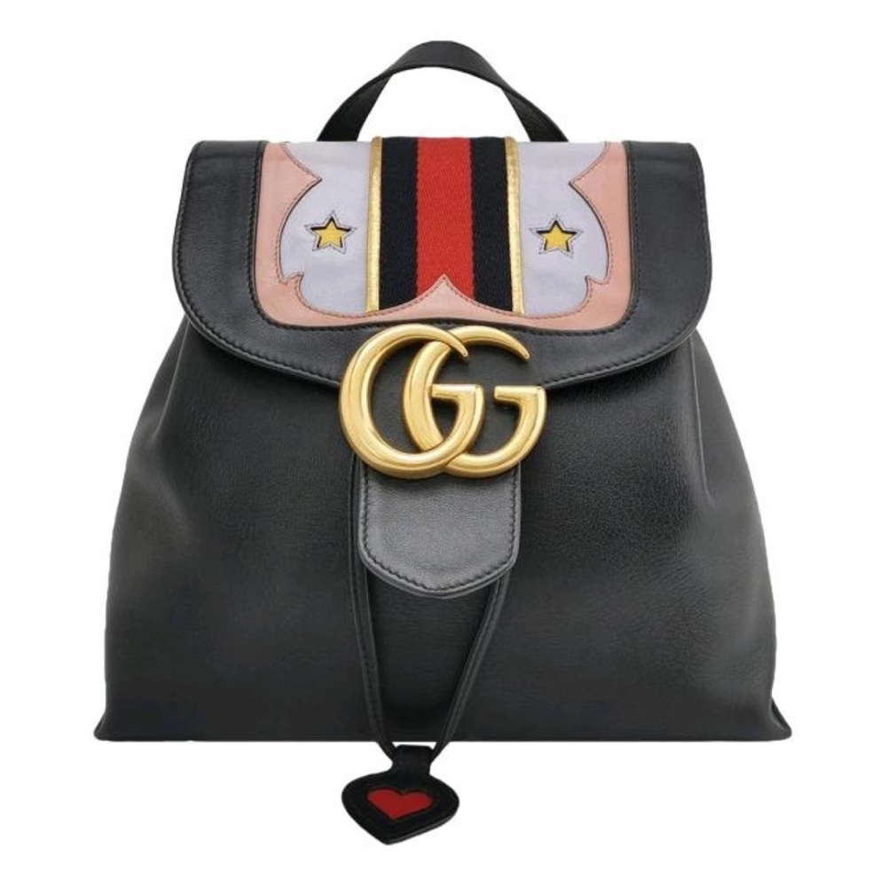 Gucci Black Leather Backpack